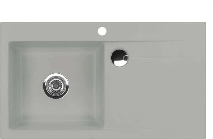 systemceram Stema 90 Einbau Becken links titan