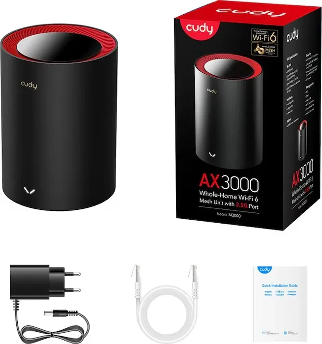 Cudy M3000 1.0, AX3000, schwarz, 2er-Pack