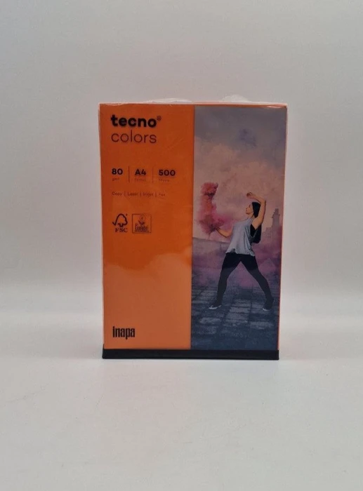 inapa tecno colors Universalpapier intensivorange, A4, 80g/m², 500 Blatt