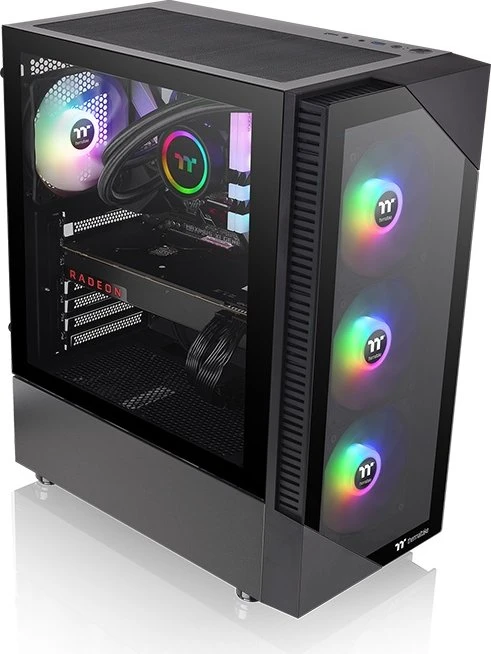 Thermaltake View 200 TG ARGB, schwarz, Glasfenster