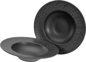CreaTable Schiefer Pastateller schwarz, 2 Stück
