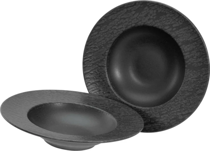 CreaTable Schiefer Pastateller schwarz, 2 Stück
