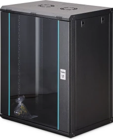 Digitus Dynamic-N Serie 19" Wandgehäuse 16HE, unmontiert, Sicherheitsglastür, IP2X, RAL 9005, 450mm tief