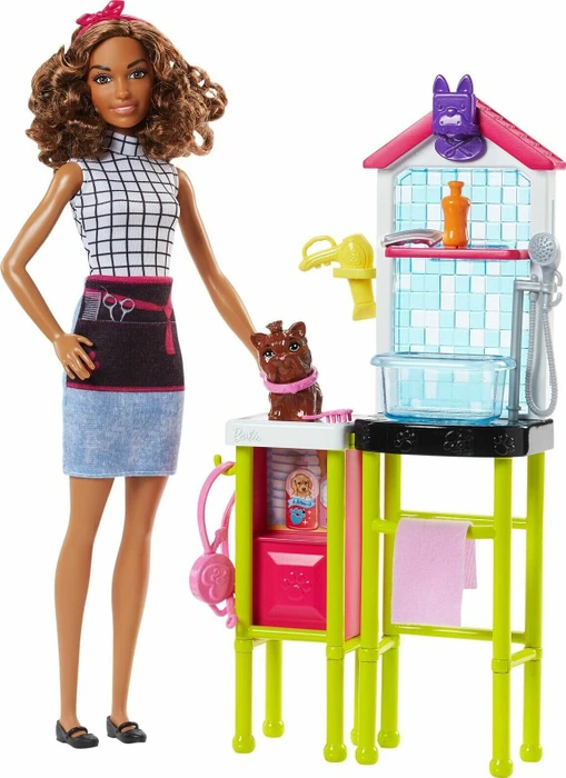 Mattel Barbie - Tierfriseurin Puppe und Spielset