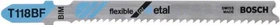 Bosch Professional T118BF BIM Flexible for Metal Stichsägeblatt, 92mm, 25 Stück