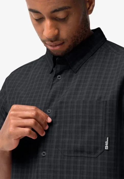 Jack Wolfskin El Dorado Hemd kurzarm phantom checks (Herren)