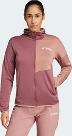 adidas Terrex Xperior Climawarm Light Fleece Hooded Jacke burgundy/warm clay (Damen)