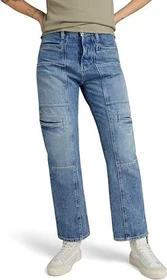 G-Star Viktoria Utility High Straight Jeans faded denali blue destroyed (Damen)
