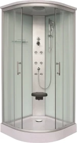 Sanotechnik Rumba Duschkabine 90x90x215cm Echtglas Klar hell chromoptik