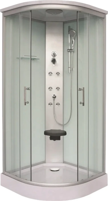 Sanotechnik Rumba Duschkabine 90x90x215cm Echtglas Klar hell chromoptik