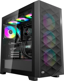 PCCooler C3D510 BK ARGB, schwarz, Glasfenster