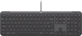 Logitech K620 Signature Slim Wired for Business, Graphite, USB, BE