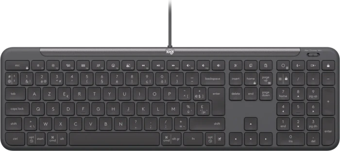 Logitech K620 Signature Slim Wired for Business, Graphite, USB, BE
