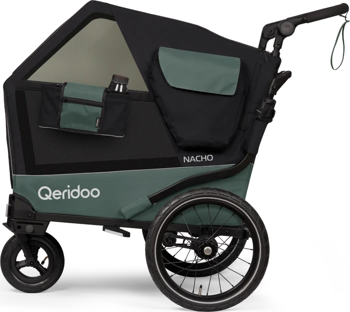 Qeridoo Nacho M Fahrradanhänger grün (Modell 2025)