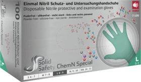 Ampri SolidSafety ChemN Special Nitril Einweghandschuhe L grün, 100 Stück