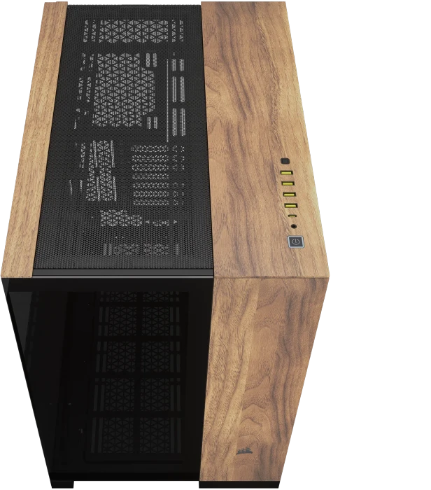 Corsair 6500X, schwarz/Walnuß, Glasfenster
