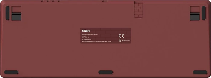 8BitDo Retro 108 Mechanical Keyboard, Fami Edition, weiß/rot, Kailh Box V2 WHITE, USB/Bluetooth, US