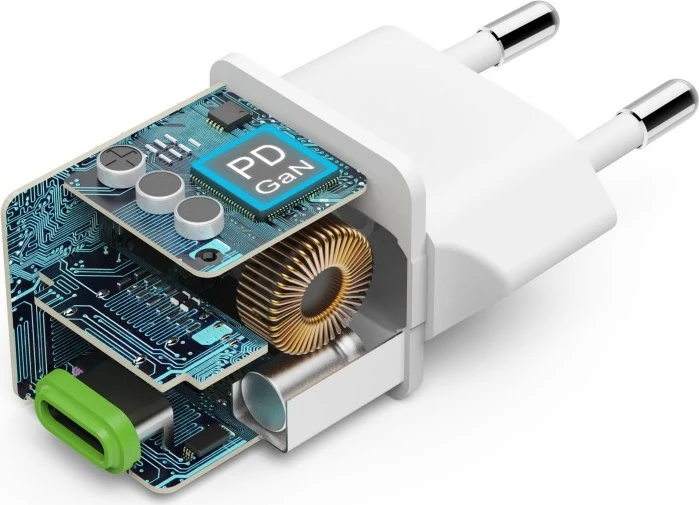 Hama Schnellladegerät USB-C PD/Qualcomm GaN Mini-Ladegerät 30W weiß
