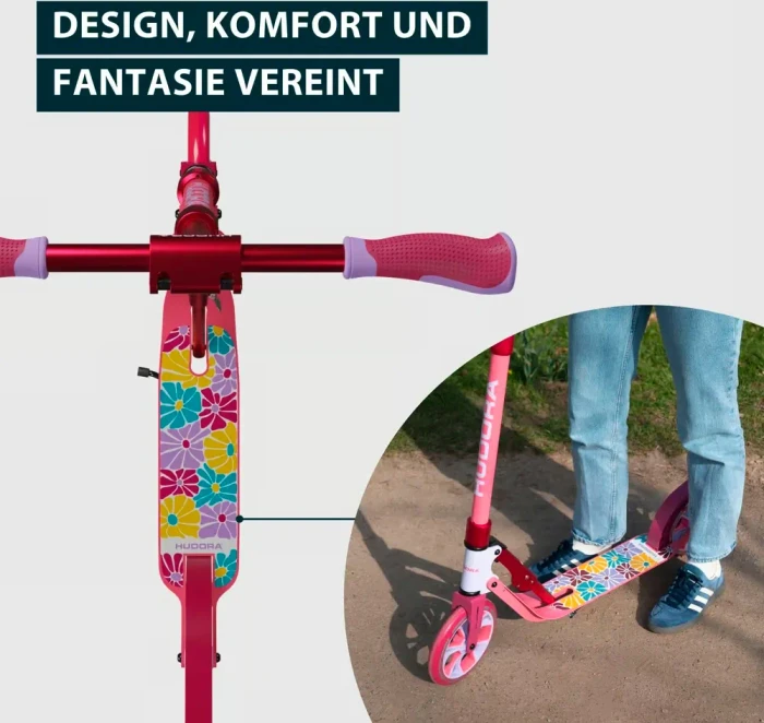 Hudora Big Wheel 205 Advanced Daydream Edition Scooter flowers