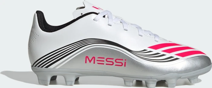 adidas F50 Messi Club FG/MG cloud white/lucid red/silver metallic (Junior)