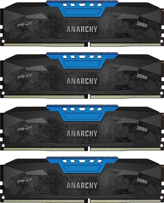 PNY Anarchy blau UDIMM 16GB Kit, DDR4-2400, CL15