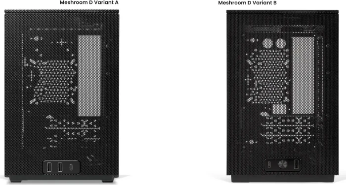 SSUPD Meshroom D, grau, Variant B, 1x USB-C 3.2, 1x USB-A 3.0, Mini-ITX