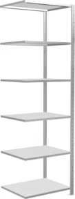 Schulte Lagertechnik Multiplus 150 Anbauregal 75x250x60cm lichtgrau