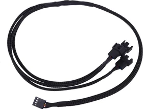 Phobya 4-Pin auf 3x 4-Pin Verteiler, sleeved, 60cm, schwarz