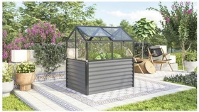 Vitavia Gamma ESG 3mm Hochbeet 127x89cm granit/schwarz