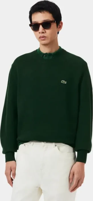 Lacoste Tuchwolle mit Rundhalsausschnitt Pullover (Herren)