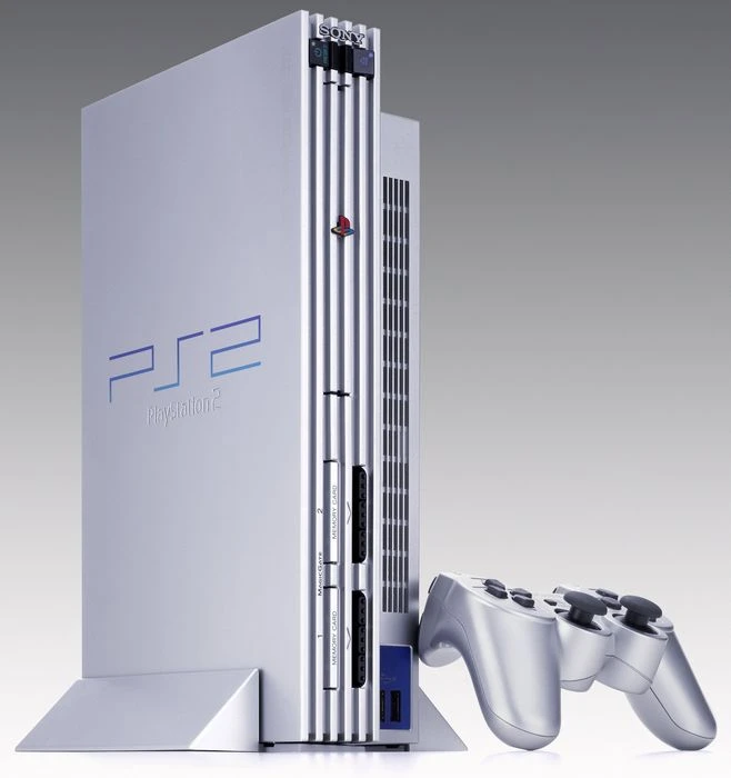 Sony PlayStation 2 Satin Silver Edition, silber