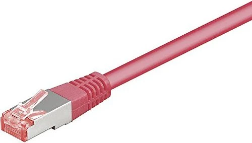 goobay Patchkabel, Cat6, S/FTP, RJ-45/RJ-45, 30m, rosa