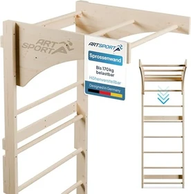 Juskys Buche 11 Sprossen Sprossenwand, 220x80x57cm