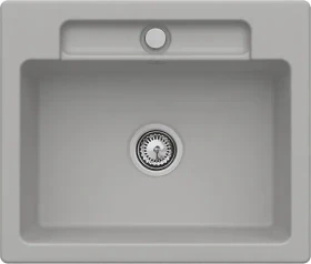 Villeroy & Boch Siluet 60 S flat flächenbündig Becken mittig mit Ablauffernbedienung fossil