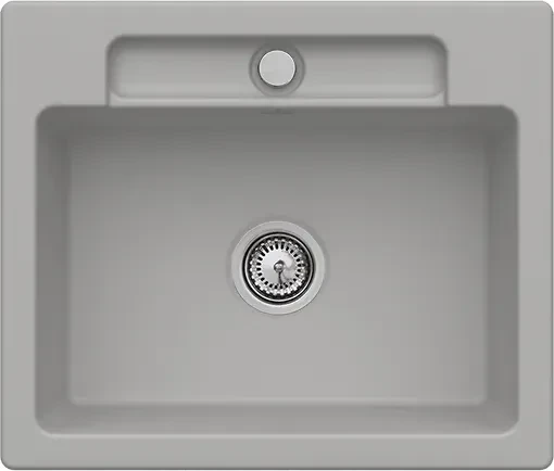 Villeroy & Boch Siluet 60 S flat flächenbündig Becken mittig mit Ablauffernbedienung fossil