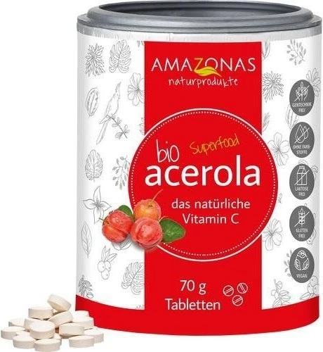 Amazonas Acerola Bio Vitamin C Lutschtabletten, 70g