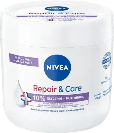 Nivea Repair & Care Creme 10% Glycerin + Panthenol parfümfrei, 400ml
