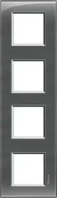 Bticino Livinglight Abdeckrahmen 4-fach, rauchgrau