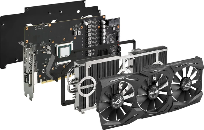 ASUS ROG Strix Radeon RX Vega 64 Gaming, ROG-STRIX-RXVEGA64-8G-GAMING, 8GB HBM2, DVI, 2x HDMI, 2x DP