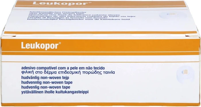 BSN medical Leukopor Fixierpflaster, 2.5cm x 9.2m, 12 Stück