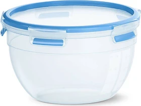 Emsa Clip&Close rund Aufbewahrungsbehälter 2.6l blau