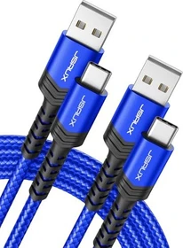 JSAUX USB Adapterkabel, USB-A [Stecker] auf USB-C [Stecker], blau, 2m, 2er-Pack