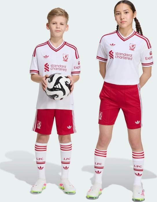 adidas Liverpool FC 2026/2027 Auswärtsshorts strawberry red (Junior)