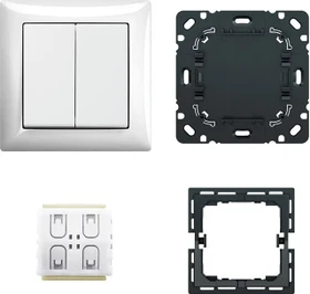 Busch-Jaeger Smart Switch Funk Komplettset 4-fach, Busch-balance SI, alpinweiß