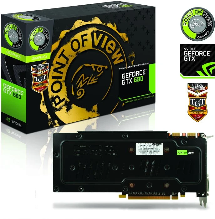 Point of View GeForce GTX 680 TGT Ultra Charged + TGT Backplate, 2GB GDDR5, 2x DVI, HDMI, DP