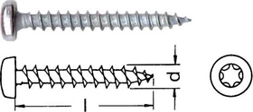Eurotec Panhead TX 1000 T20 Spanplattenschraube, 3.5x25mm, 1000 Stück