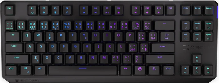 Endorfy Thock TKL Wireless, LEDs RGB, hot-swap, Kailh Box RED, USB/Bluetooth, CZ