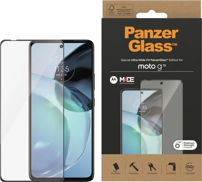 PanzerGlass Ultra-Wide Fit für Motorola Moto G72