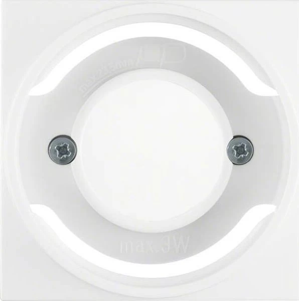 Berker S.1/B.3/B.7 Zentralstück für Lichtsignal E14, polarweiß glänzend