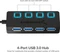 Sabrent USB-Hub, 4x USB-A 3.0, USB-C 3.0 [Stecker] Vorschaubild